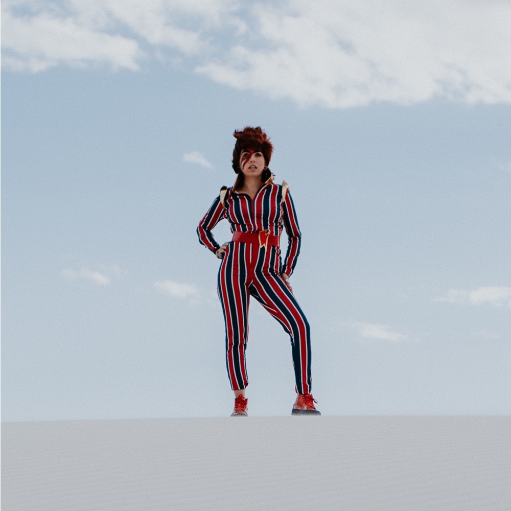 David Bowie Halloween costume with wig